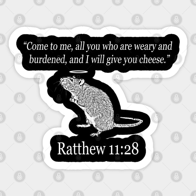 Ratthew 11:28 Cheese Sticker by giovanniiiii